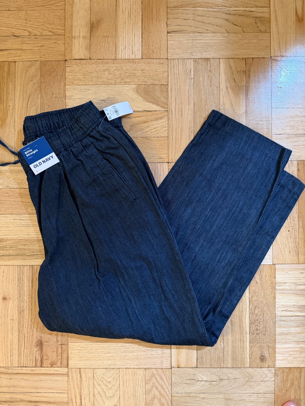 NWT Old Navy Women's Dark Blue Relaxed Elastic-Waist Pants